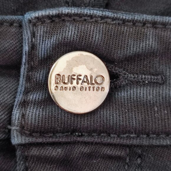 Buffalo David Bitton Faith jeans women's size W32 black min-rise skinny stretch - Picture 9 of 16